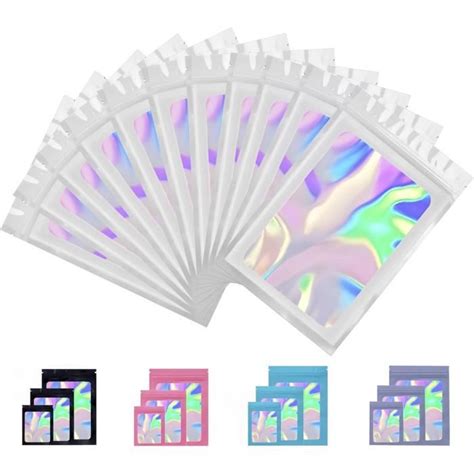 Pcs Sachets Refermable Zip Mylar Sachet Herm Tique Aluminium