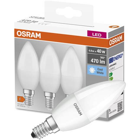 Żarówka Led Świeczka E14 5w 40w 4000k Osram 3pak Ac31159 Ac45013