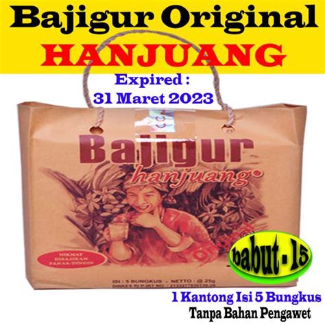 Jual Bajigur Hanjuang Original Kemasan Kantong Kertas Minuman Rempah