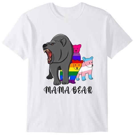 Mama Bear Lgbt Gay Trans Pride Support Lgbtq Parade T Shirt