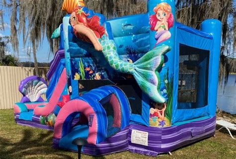 Mermaid Bounce House And Slide Orlando Inflatables Outdoor Event