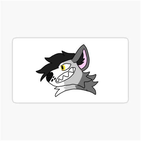"Wolf Smile" Sticker by SempSaberWolf | Redbubble