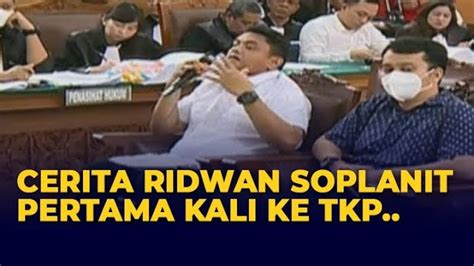 Saksi Ridwan Soplanit Pertama Kali Tiba Di Rumah Duren Tiga Usai