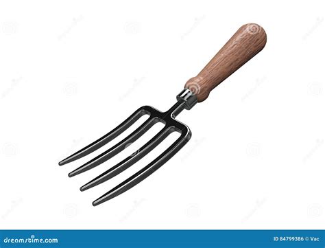 3d Rendering Small Pitchfork On White Stock Photo Image Of Equipment