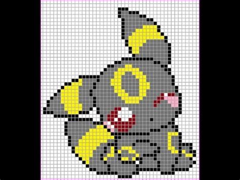 How To Draw Umbreon Pokemon Pixel Art YouTube