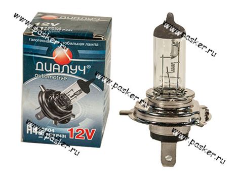 Лампа галоген 12V H4 60/55W P43t ДиаЛуч 333 купить по привлекательной ...
