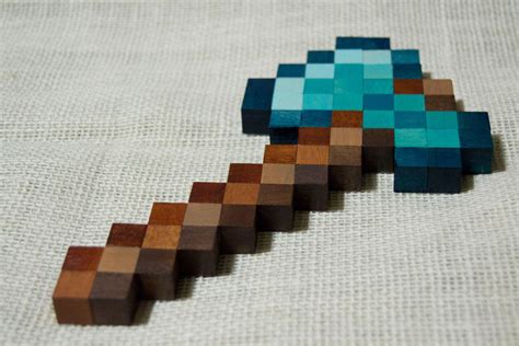 Minecraft Inspired Axe Minecraft Wood Axe Minecraft Diamond Axe By