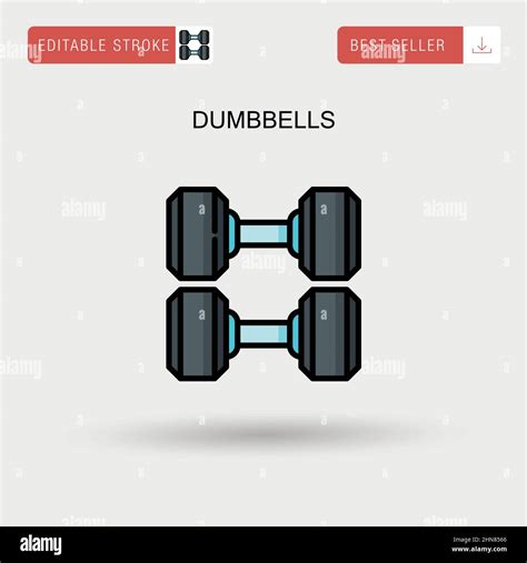 Dumbbells Simple Vector Icon Stock Vector Image And Art Alamy