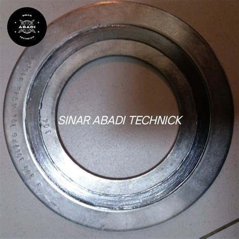 Jual 4 INCH SPIRAL WOUND GASKET SS304 ANSI 300 SWG SS304 ANSI 300