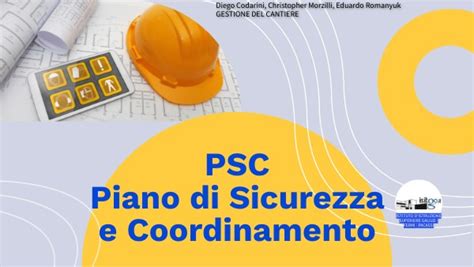 Piano Sicurezza E Coordinamento