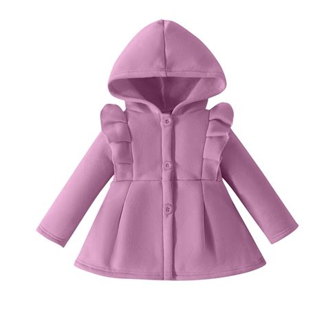 Chbgutlmr Newborn Baby Girl Coats Fleece Hoodie Button Down Warm