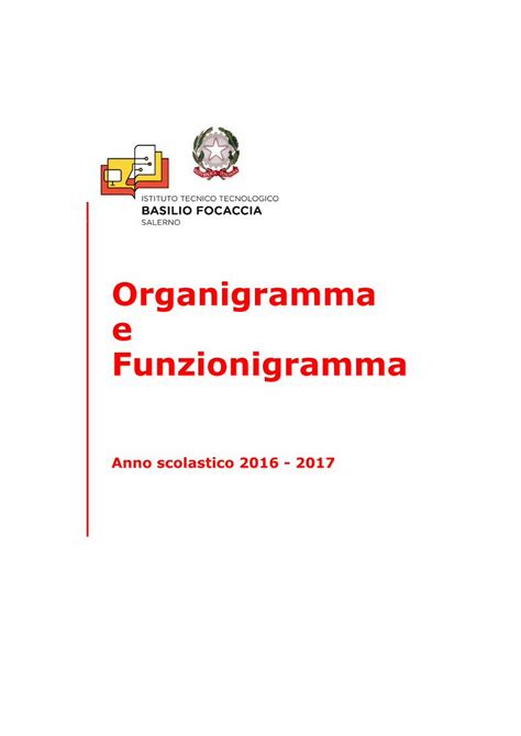 PDF Organigramma E Funzionigramma Ittfocaccia Gov It 16 17 Pdf L