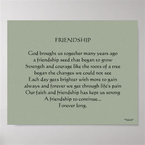 Christian Friendship Poem Poster | Zazzle