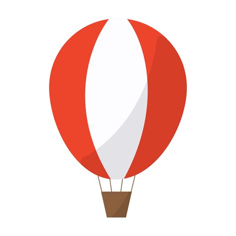 Vector Flat Hot Air Balloon Isolated On White Vector Art At Vecteezy