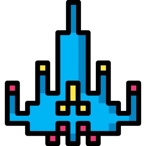 Space Invaders Retro Pixel Art Arcade Game Clipart Png All