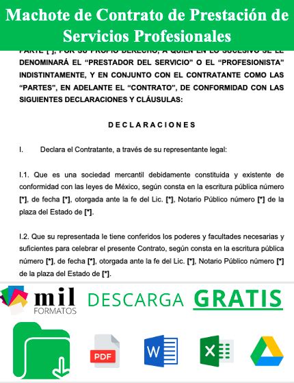 Contrato de Prestación de Servicios Ejemplos Formatos Word PDF