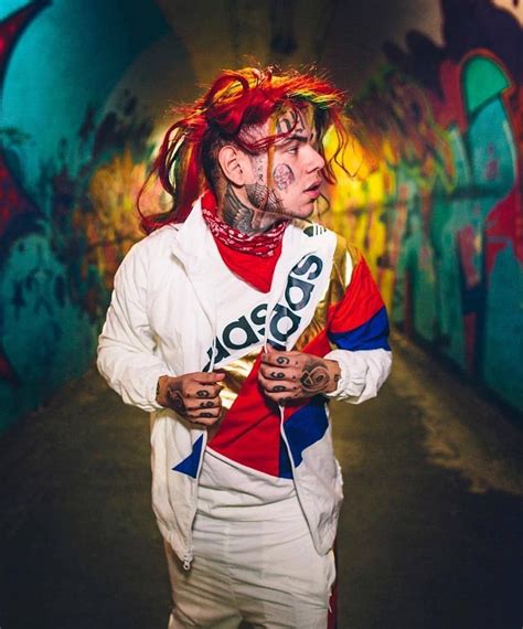 Tekashi 6ix9ine Wears An Adidas White Jacket Rap Artists Rapper Art