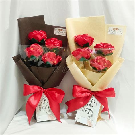 Jual Buket Bunga Flower Bouquet Bunga Pita Satin Buket Bunga