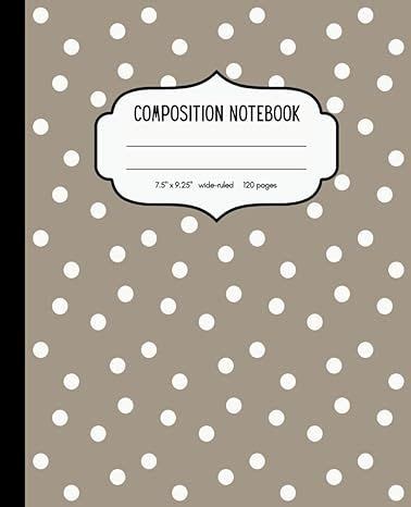 Polka Dot Composition Notebook Cute Journal For Girls And Women