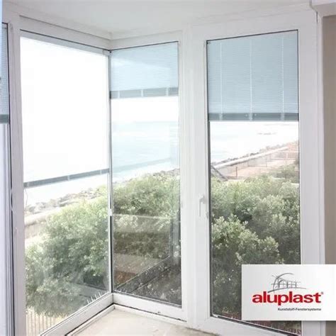 White Residential Aluplast UPVC Fixed Window Glass Thickness 5mm