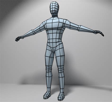 Optimized Low Poly Male Base Mesh