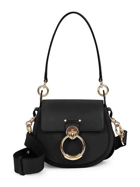 Chlo Tess Leather Saddle Bag Editorialist