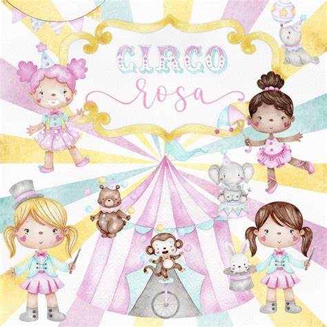 Kit Digital Circo Rosa Elo Produtos Especiais