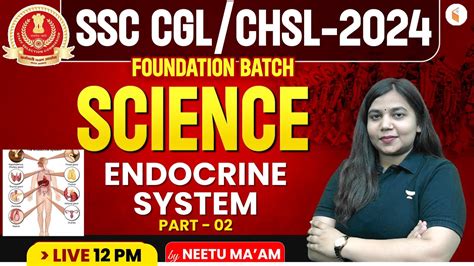 SSC FOUNDATION BATCH 2024 SSC CGL CHSL 2024 Endocrine System Part