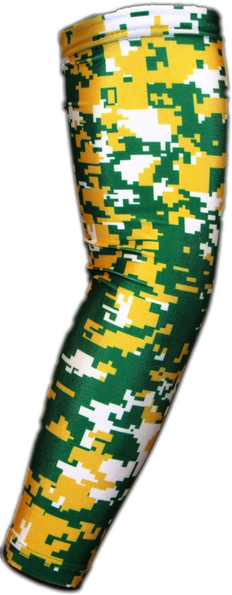 Green Yellow White Digital Camo Arm Sleeve Arm Sleeve Digital Camo Compression Arm Sleeves