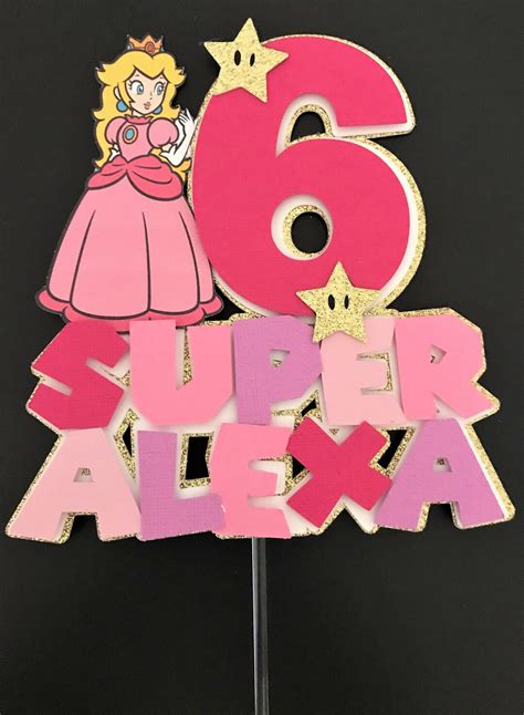 Princess Peach Cake Toppermario Cake Toppersuper Mariosuper Princess