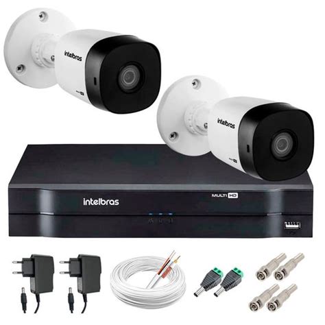 Kit 2 Câmeras Vhl 1120 B G5 DVR Intelbras App de Monitoramento