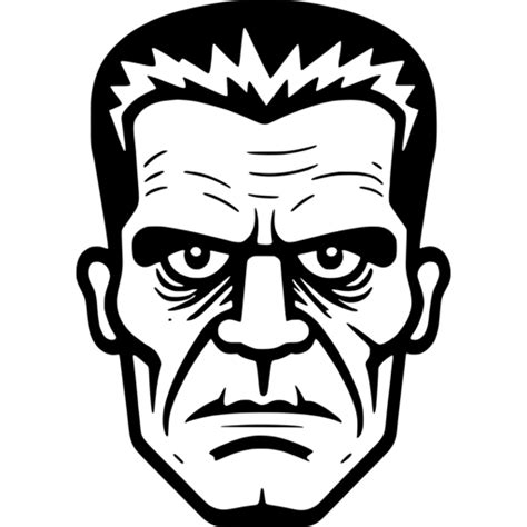 Frankenstein Monster Face Svg Svgcollections