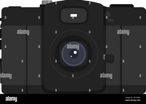 Vintage Camera Icon Vector Vintage Camera Flat Illustration Stock