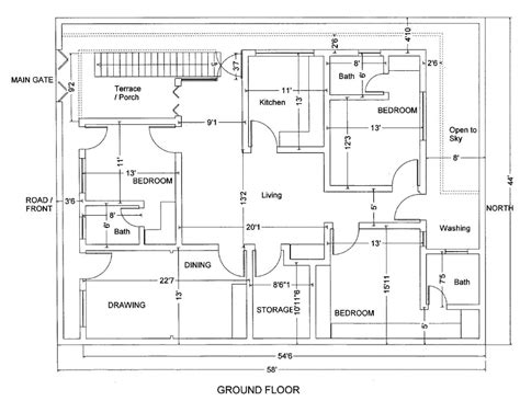 10 5 Marla House Plan Civil Engineers PK