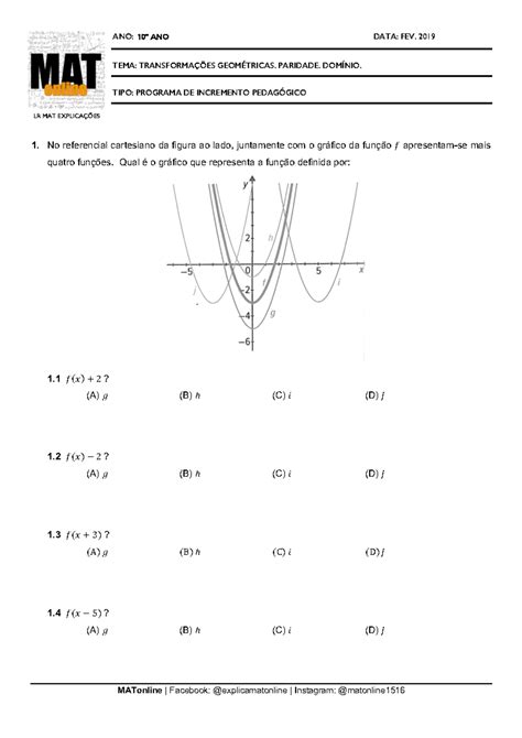 Mat 5 Ficha De Matemática Ano 1 0º Ano Data Fev 2019 Tema