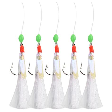 Pcs Pack Sabiki Soft Fishing Lure Rigs Bait Jigs Lure Feather Lure