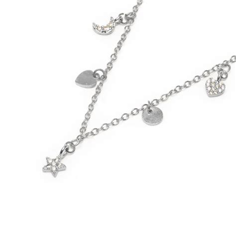 Girocollo Charms Cuore Stella Luna