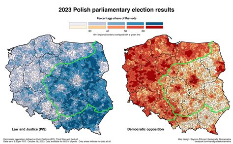 2023 Polish Parliamentary Election Results And 1914 Imperial Borders