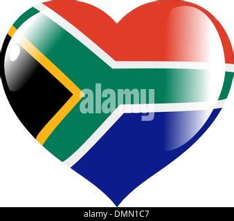 South Africa flag in the heart, South African flag, vector illustration Stock Vector Image & Art ...