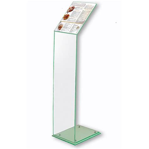 Acrylic Freestanding Menu Stand Great Value White Light Display