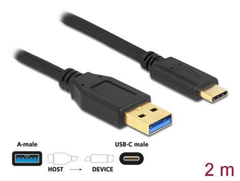 Delock Products 84004 Delock Superspeed Usb Usb 3 2 Gen 2 Cable Type A To Usb Type C™ 2 M