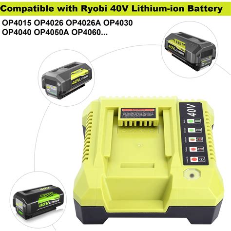 Replacement For Ryobi V Battery Charger Op Charger Compatible