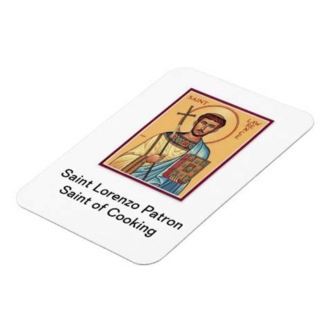 Saint Lorenzo Patron Saint Of Cooking Magnet Zazzle