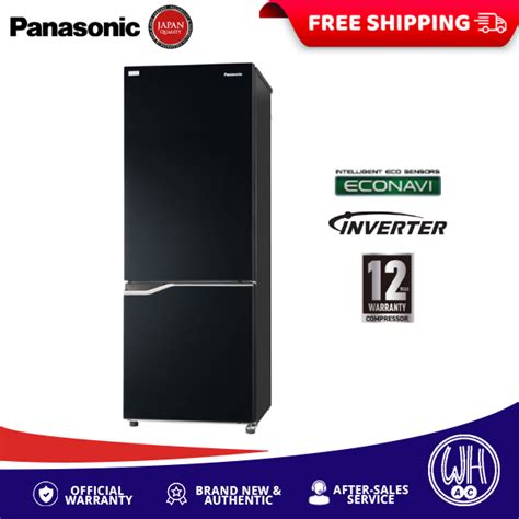 Panasonic Nr Bv Gkph Cu Ft Two Glass Door Bottom Freezer No