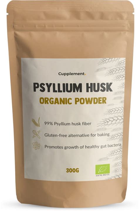 Cupplement Psylliumvezels Poeder Gram Psyllium Husk Biologisch