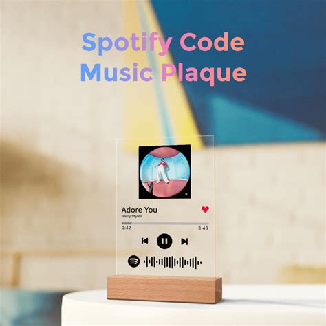 Cadeau De Plaque De Musique Photo Personnalis Spotify Scannable Pour