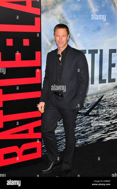 Aaron Eckhart at arrivals for BATTLE: LOS ANGELES Premiere, Regency ...