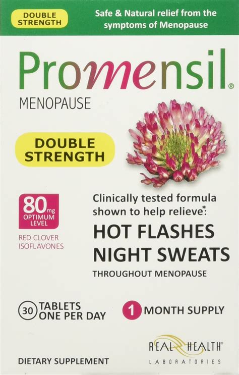 Promensil Natural Menopause Supplements For Women Double Strength With Red Clover Isoflavones