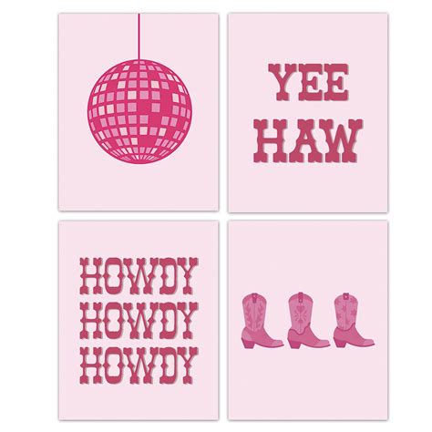 Amazon Puhei Hot Pink Preppy Western Howdy Yeehaw Cowgirl Cowboy