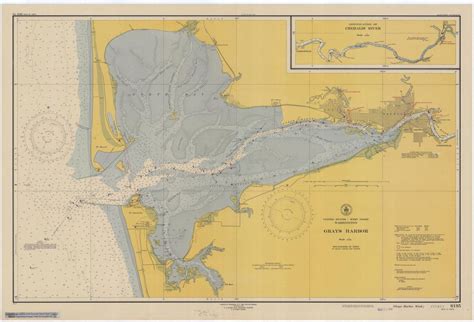 Gray S Harbor Washington Historical Map Nautical Chart Print